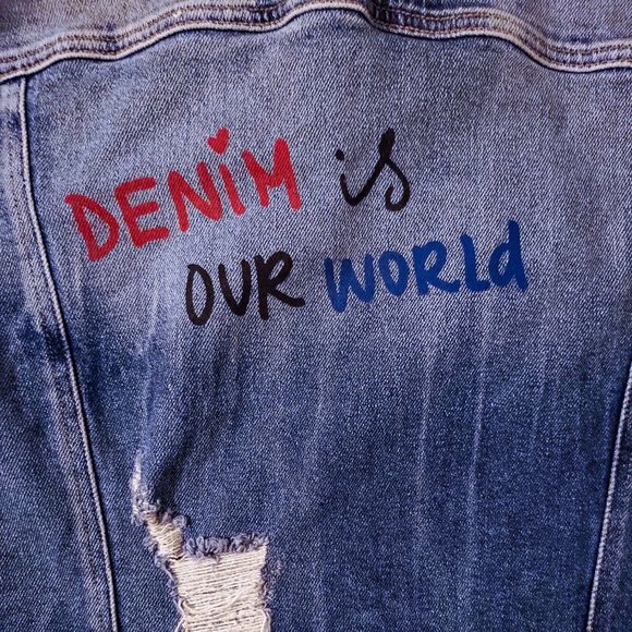 Colourful Graffiti Guess Denim Streetwear Jacket - Picture 3 of 15